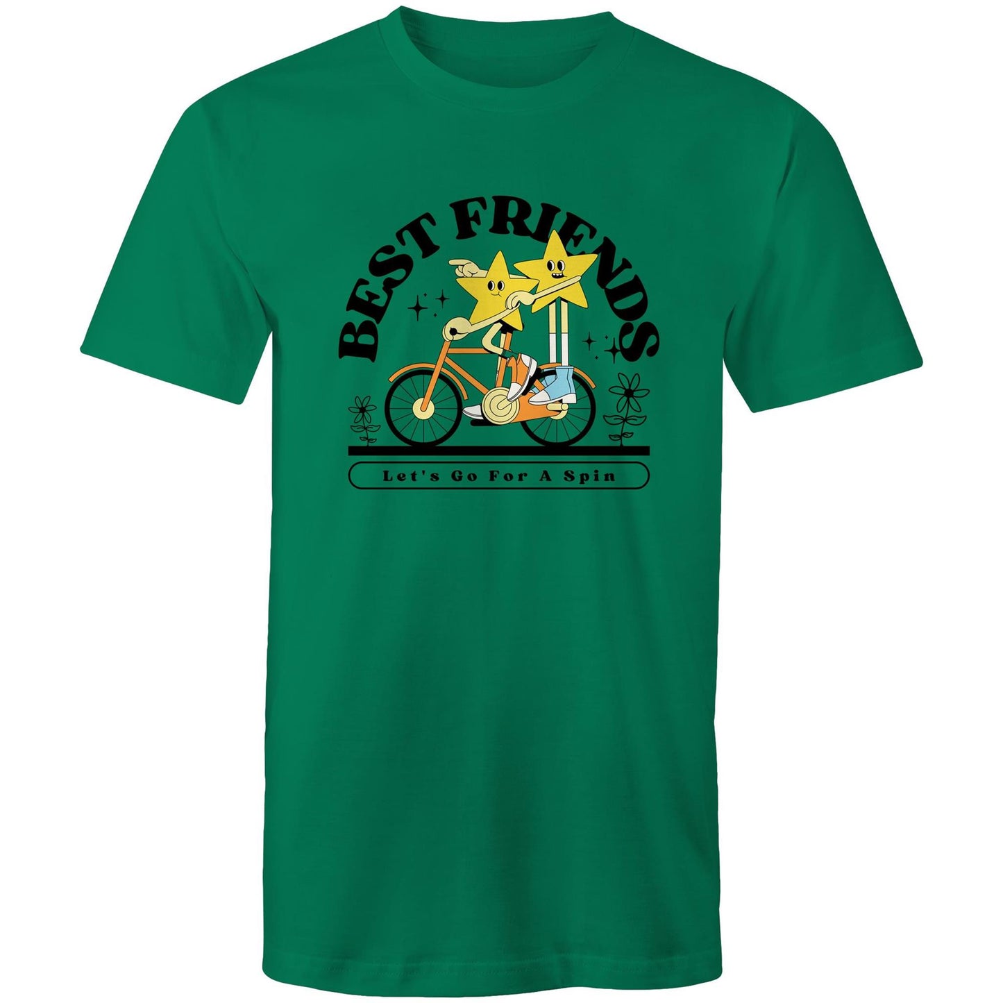Best Friends - Mens T-Shirt Kelly Green Mens T-shirt Retro