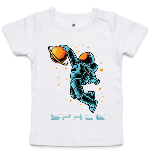 Astronaut Basketball - Baby T-shirt White Space