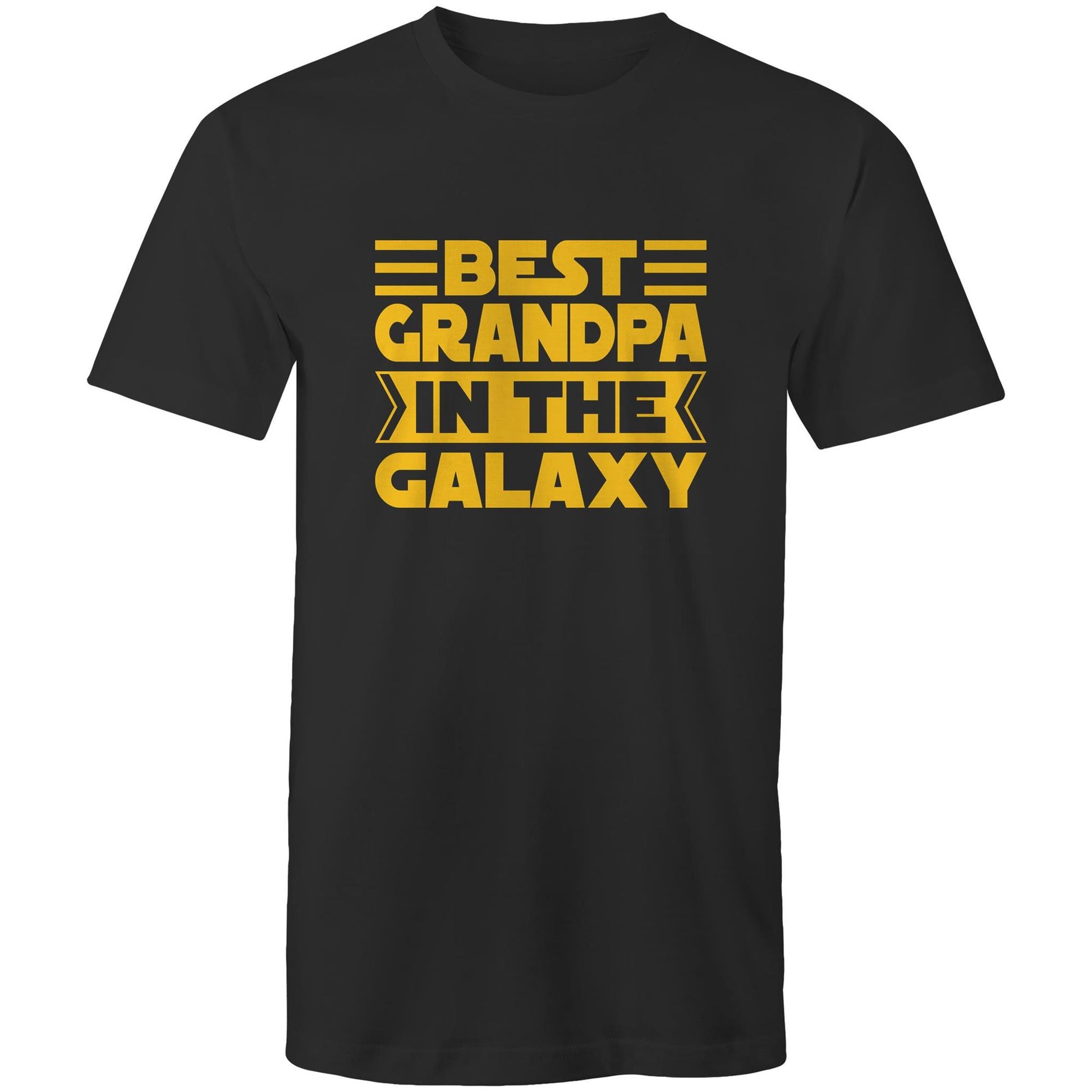 Best Grandpa In The Galaxy - Mens T-Shirt Black Mens T-shirt Dad