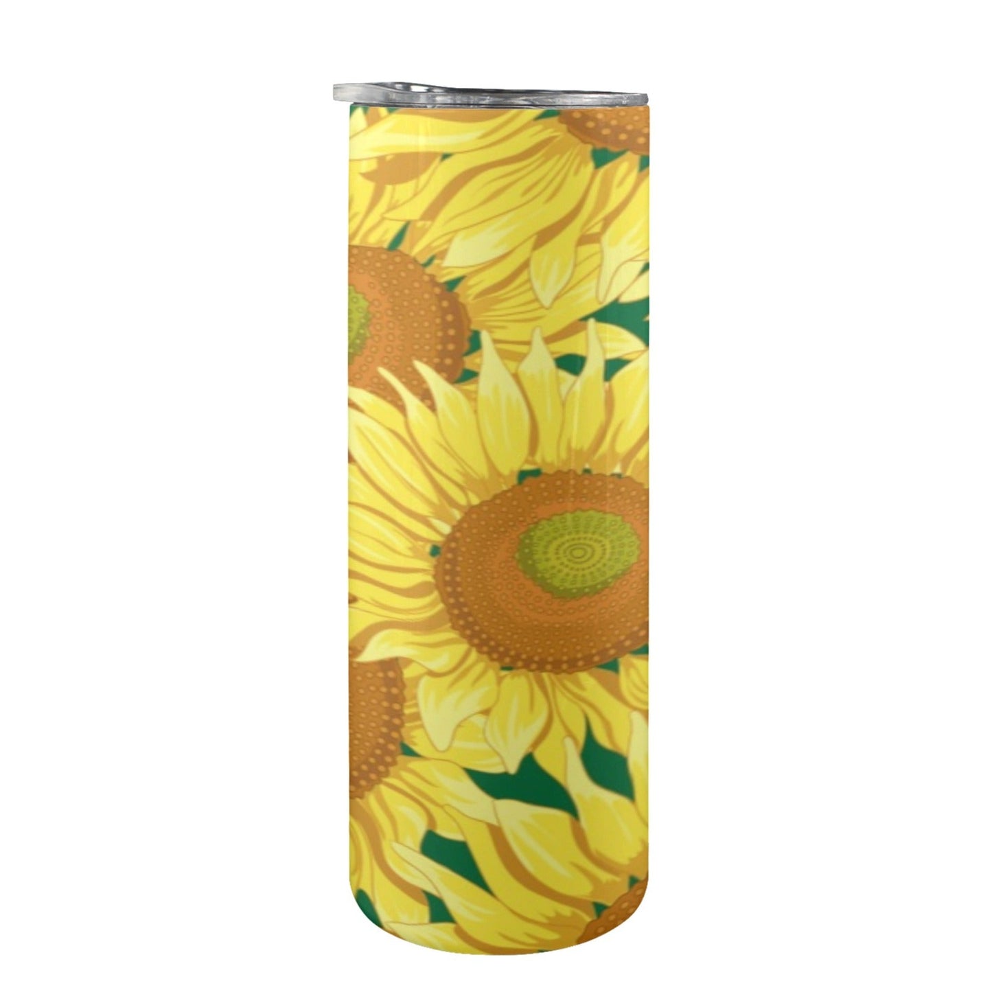 Sunflowers - 20oz Tall Skinny Tumbler with Lid and Straw 20oz Tall Skinny Tumbler with Lid and Straw