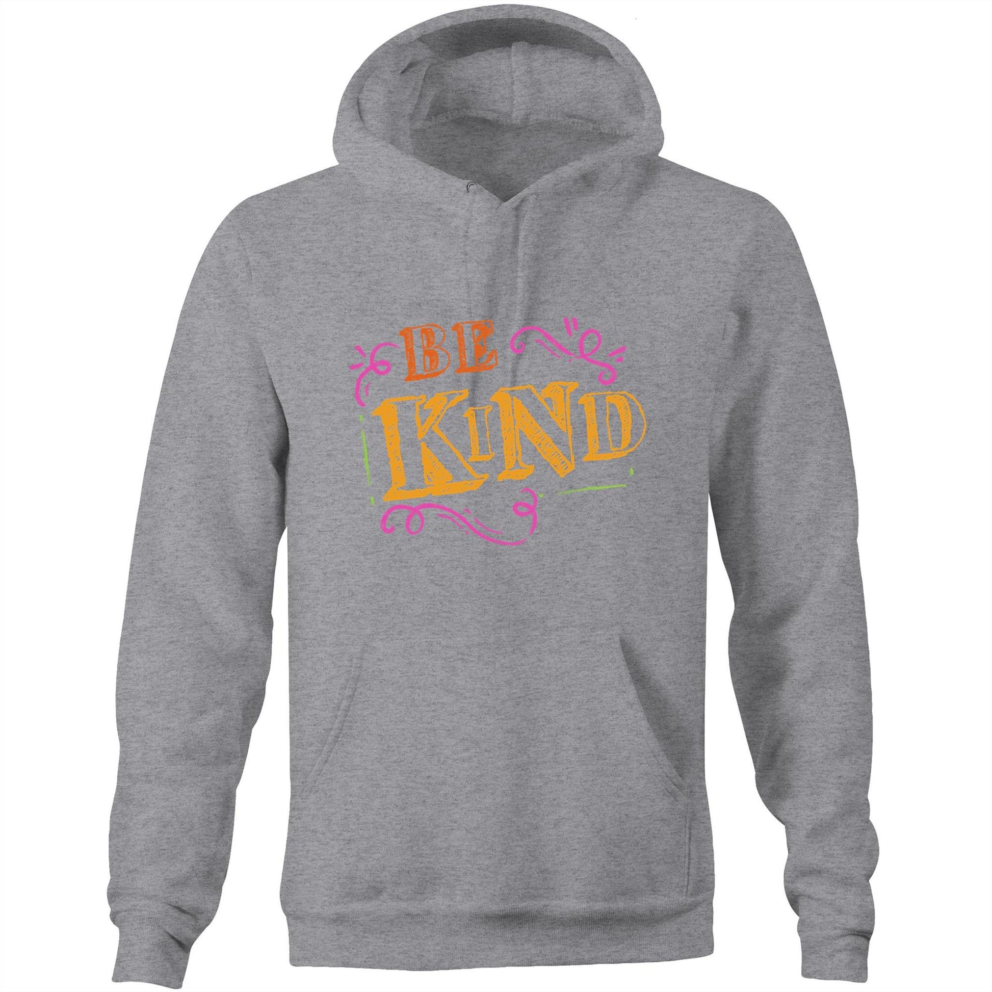 Be Kind - Pocket Hoodie Sweatshirt Grey Marle Hoodie