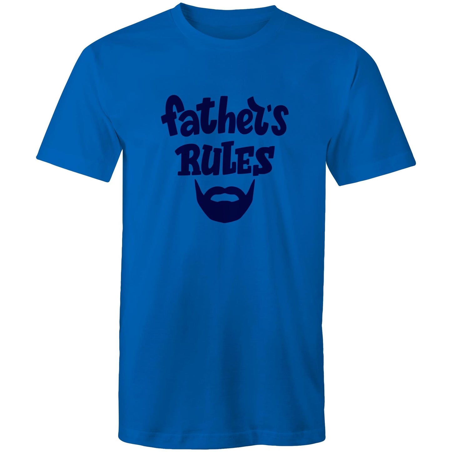 Father's Rules - Mens T-Shirt Bright Royal Mens T-shirt Dad