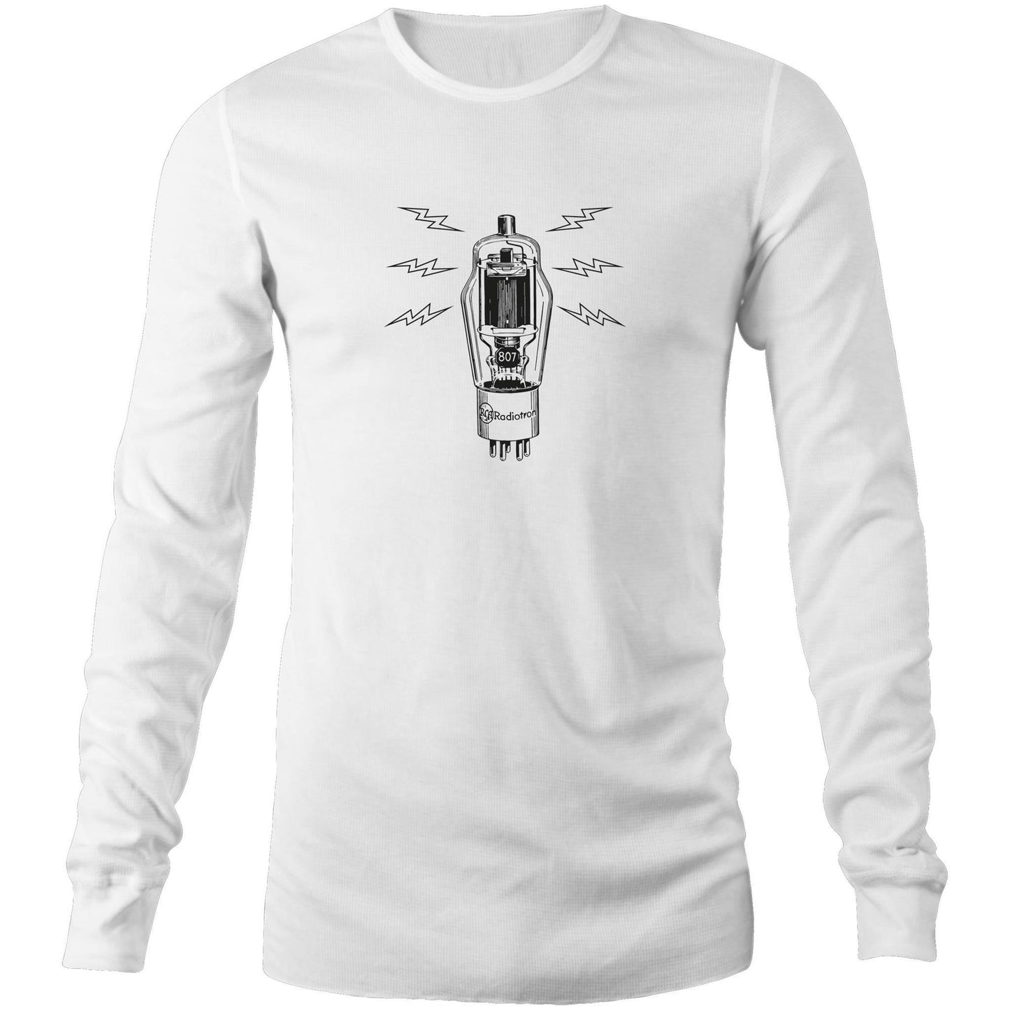 Vintage Tube Valve - Long Sleeve T-Shirt White Unisex Long Sleeve T-shirt Mens Music Womens