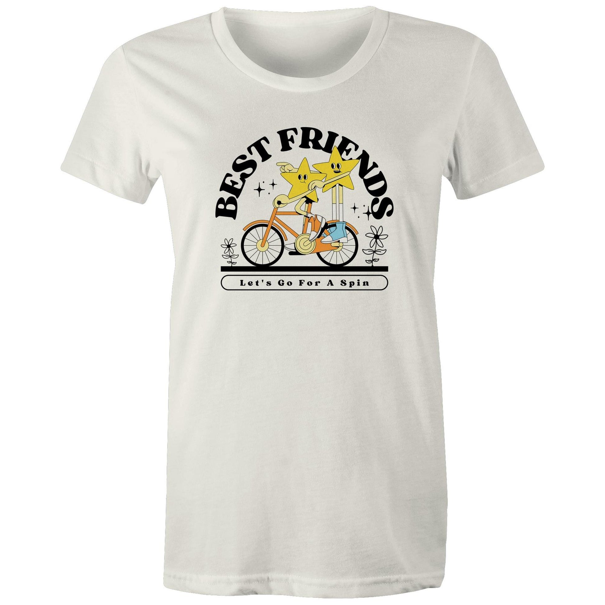 Best Friends - Womens T-shirt Natural Womens T-shirt Retro