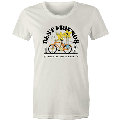 Best Friends - Womens T-shirt Natural Womens T-shirt Retro