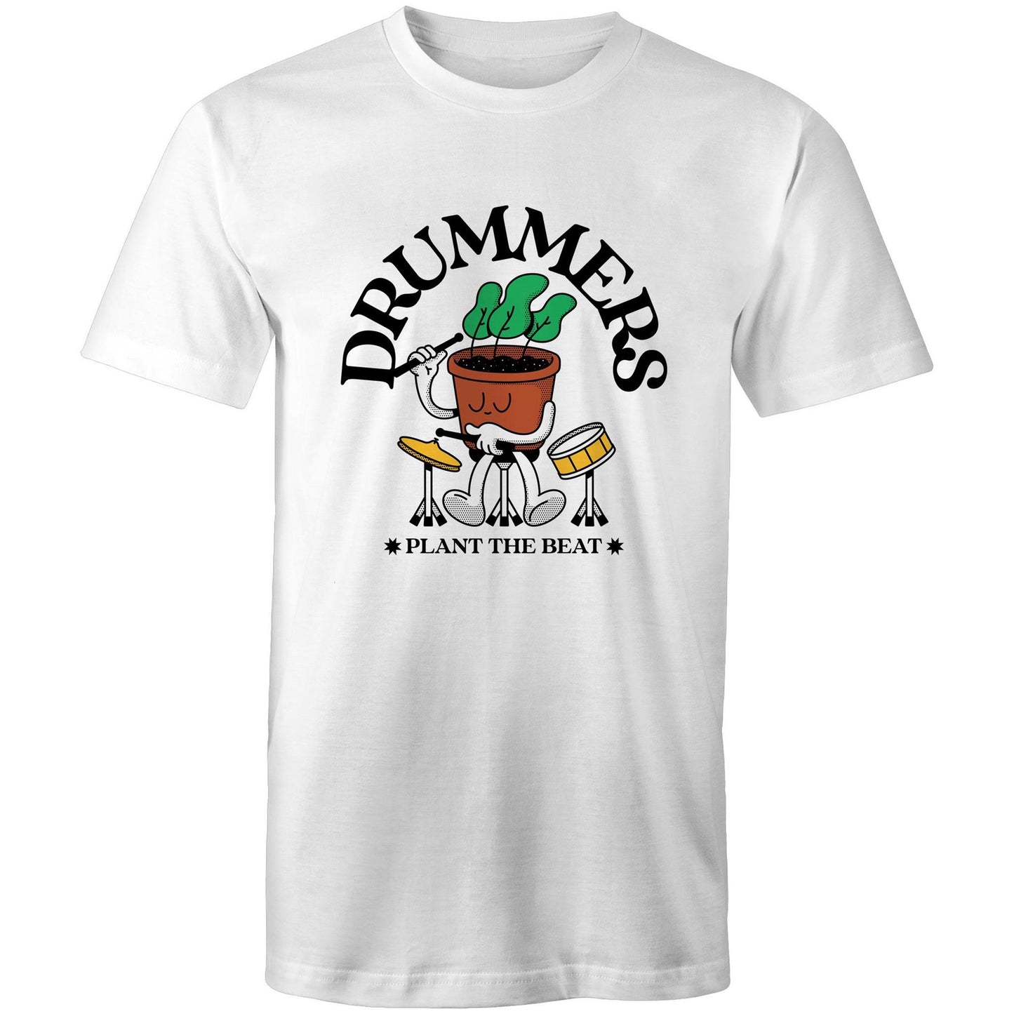 Drummers - Mens T-Shirt White Mens T-shirt Music Plants