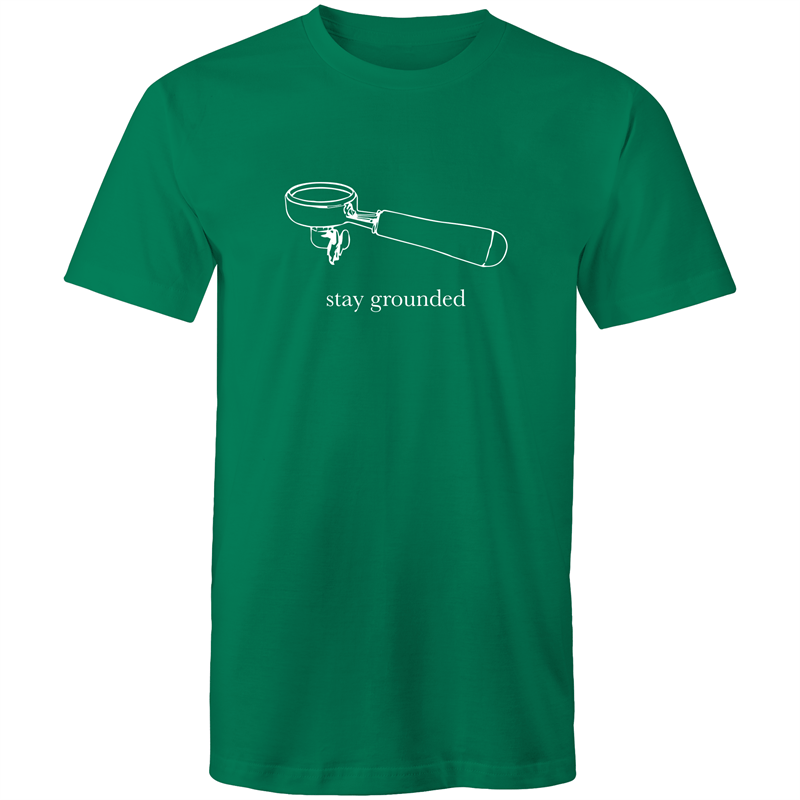 Stay Grounded - Mens T-Shirt Kelly Green Mens T-shirt Coffee Mens