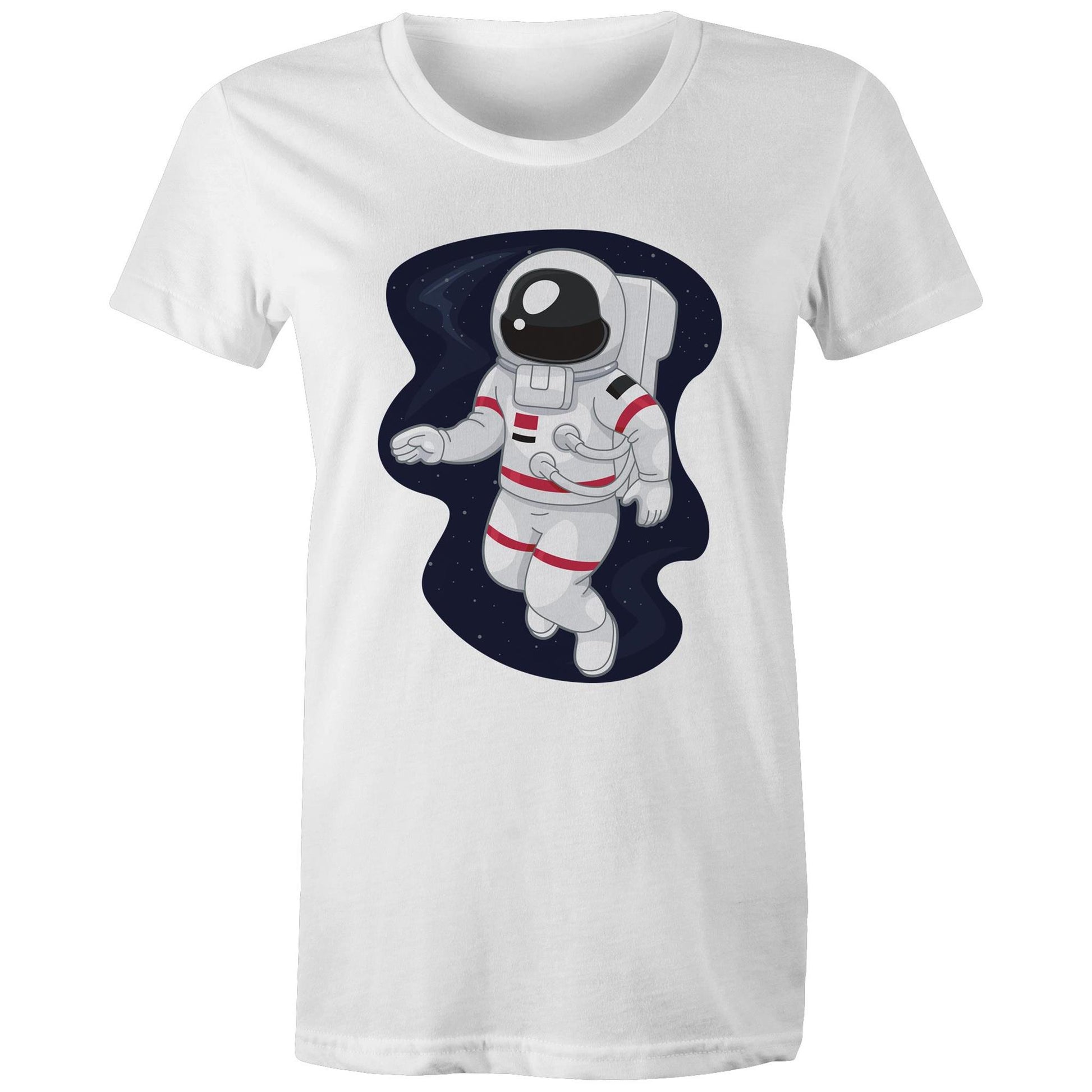 Astronaut - Womens T-shirt White Womens T-shirt Space Womens