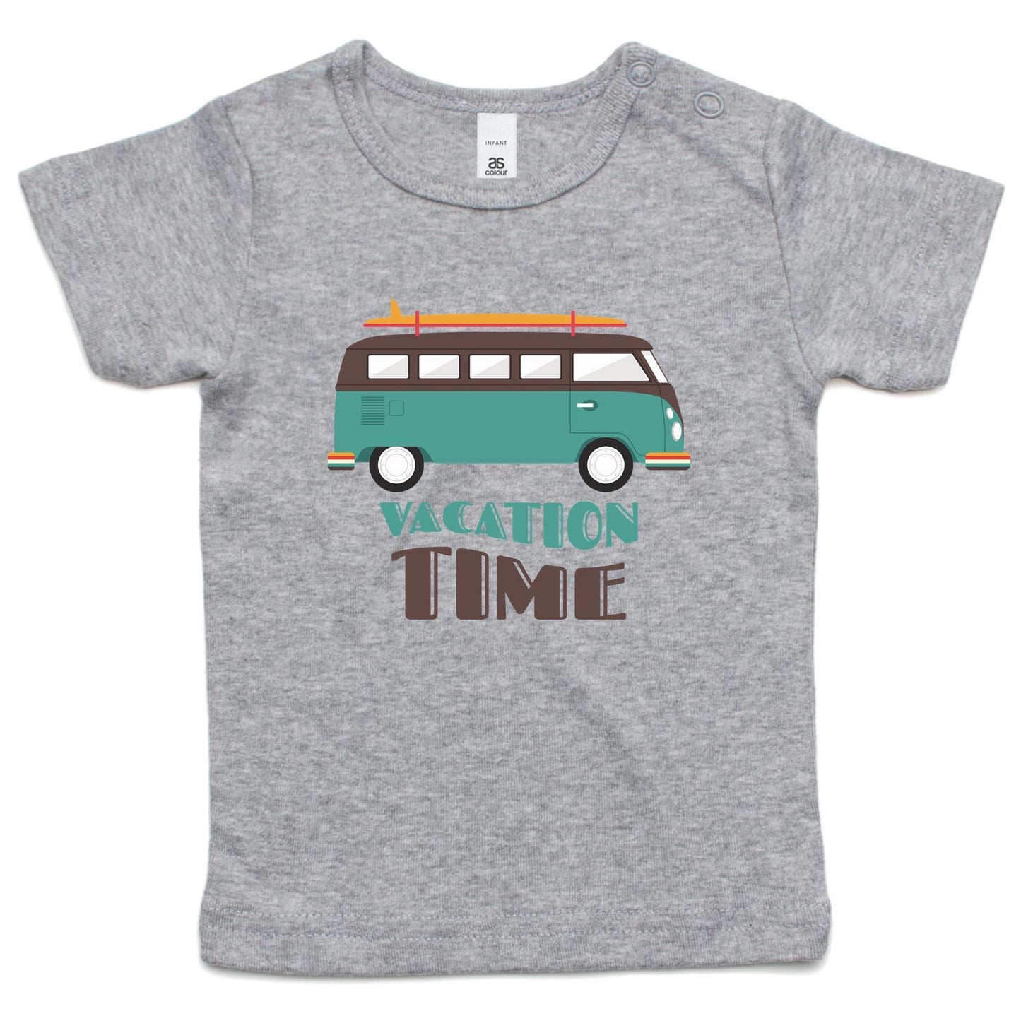 Vacation Time - Baby T-shirt Grey Marle Baby T-shirt kids