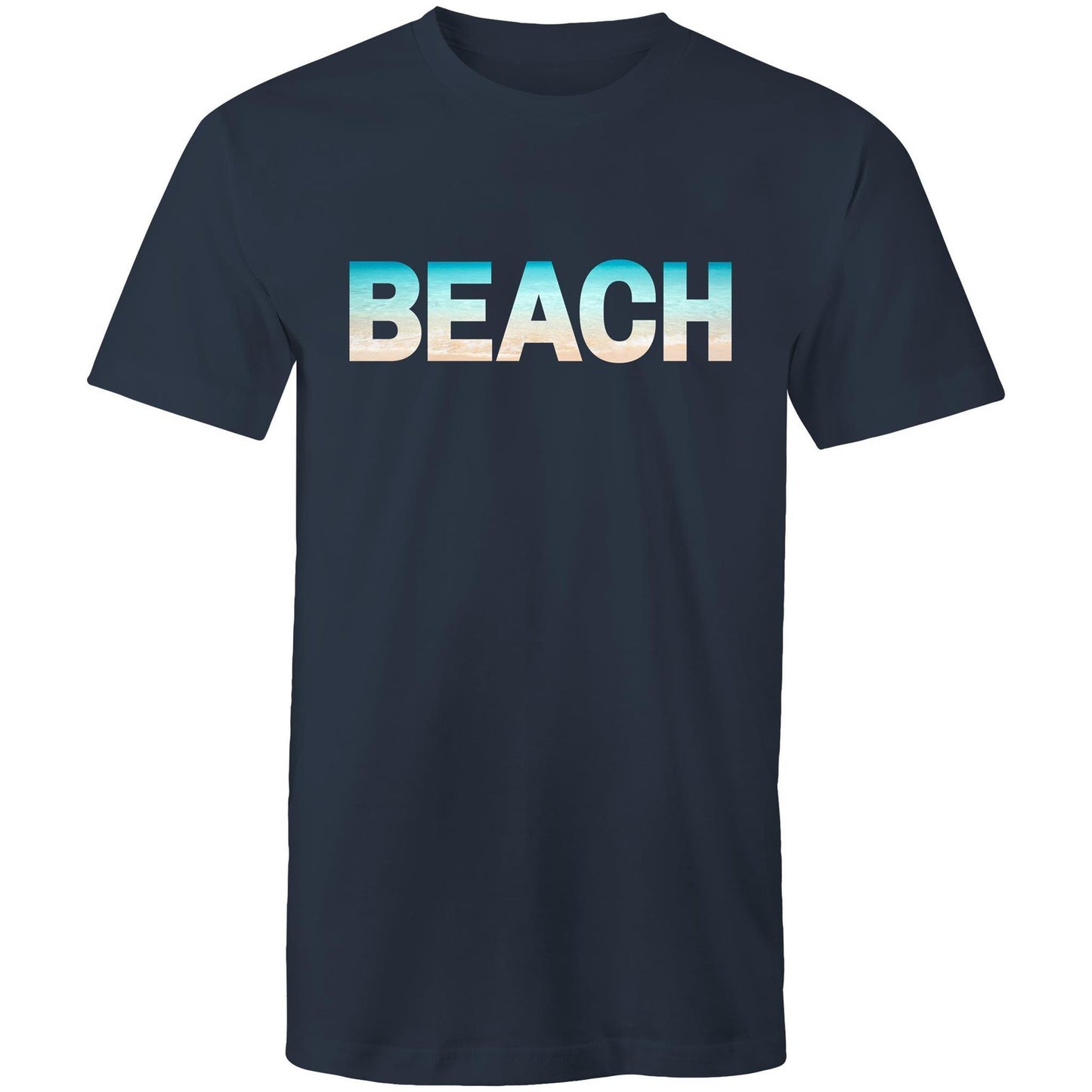 Beach - Mens T-Shirt Navy Mens T-shirt Mens Summer
