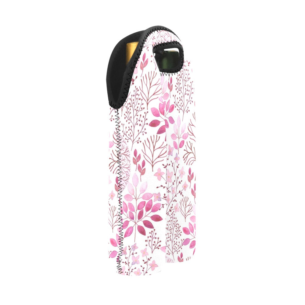 Pink Floral - 2-Bottle Neoprene Wine Bag 2 Bottle Wine Bag Printed Offshore