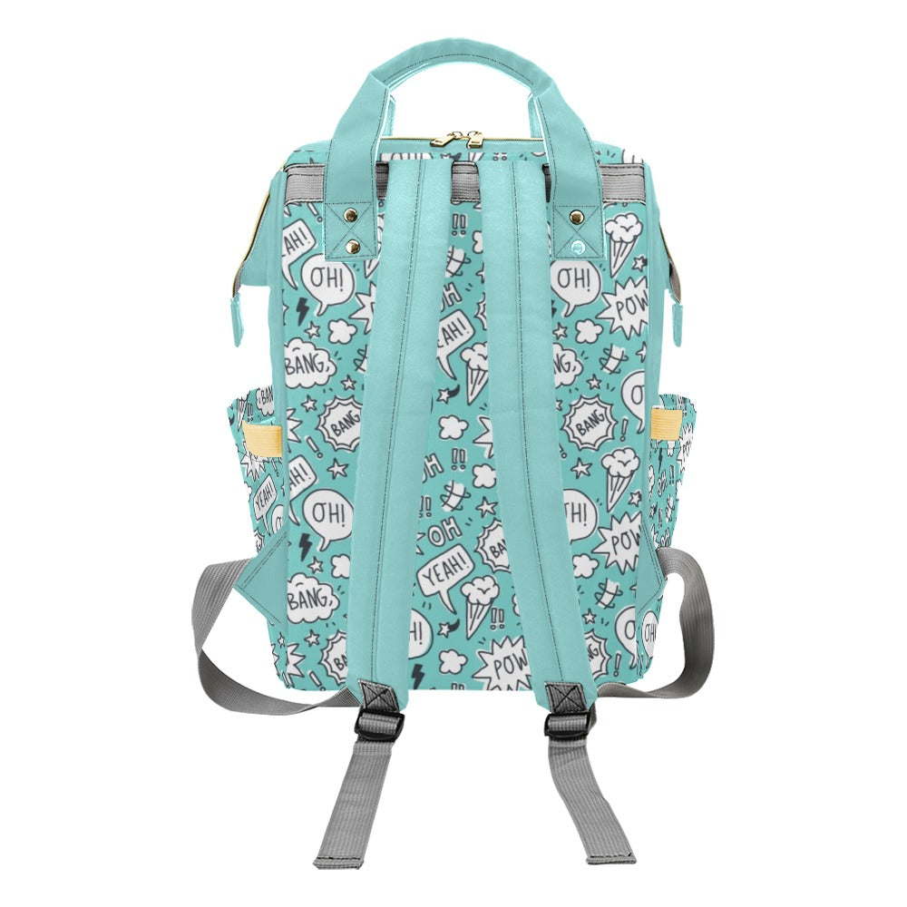 Comic Book Speech Bubbles - Multi-Function Backpack Multifunction Backpack