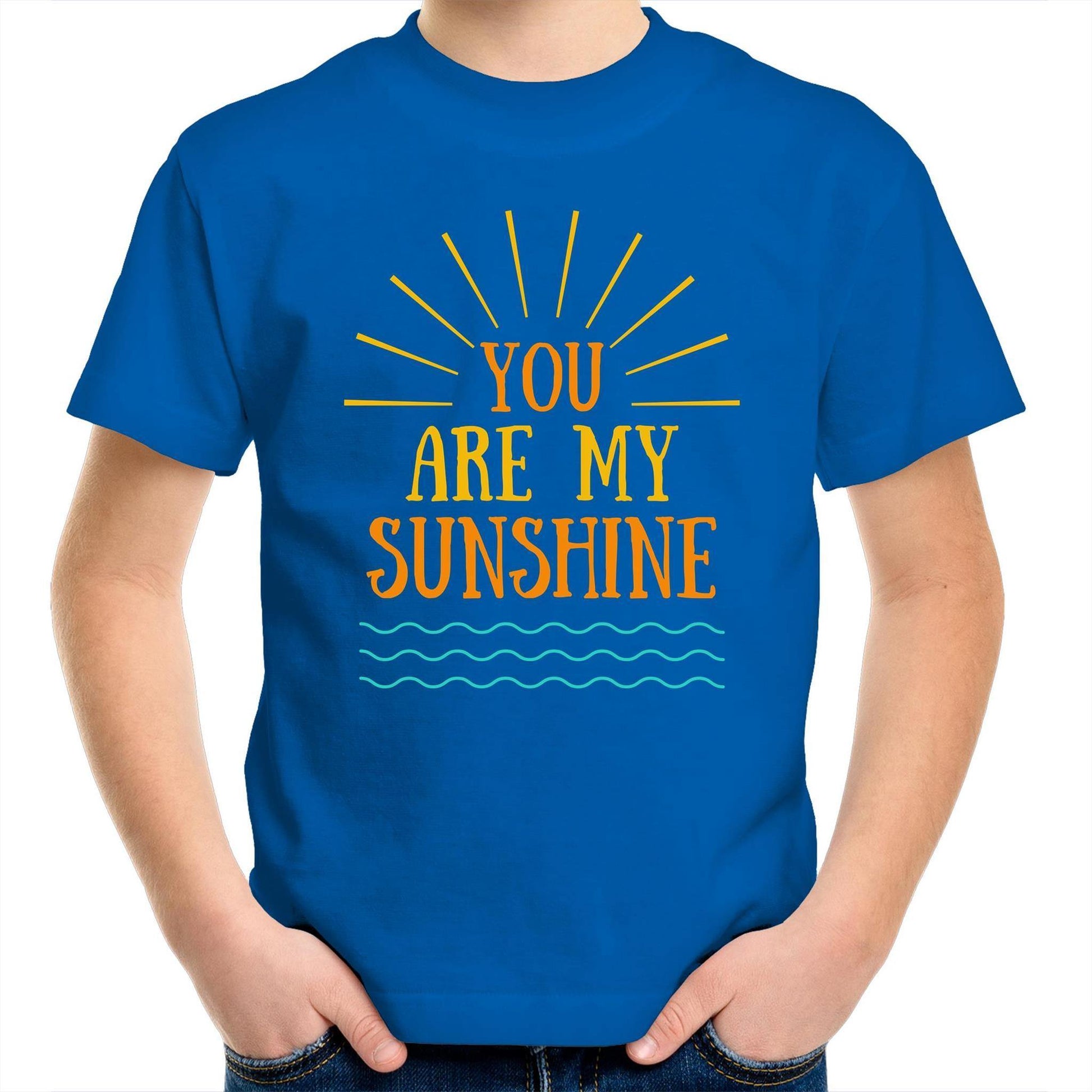 You Are My Sunshine - Kids Youth Crew T-Shirt Bright Royal Kids Youth T-shirt Summer