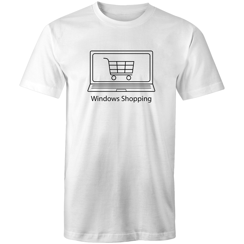 Windows Shopping - Mens T-Shirt White Mens T-shirt Funny Mens