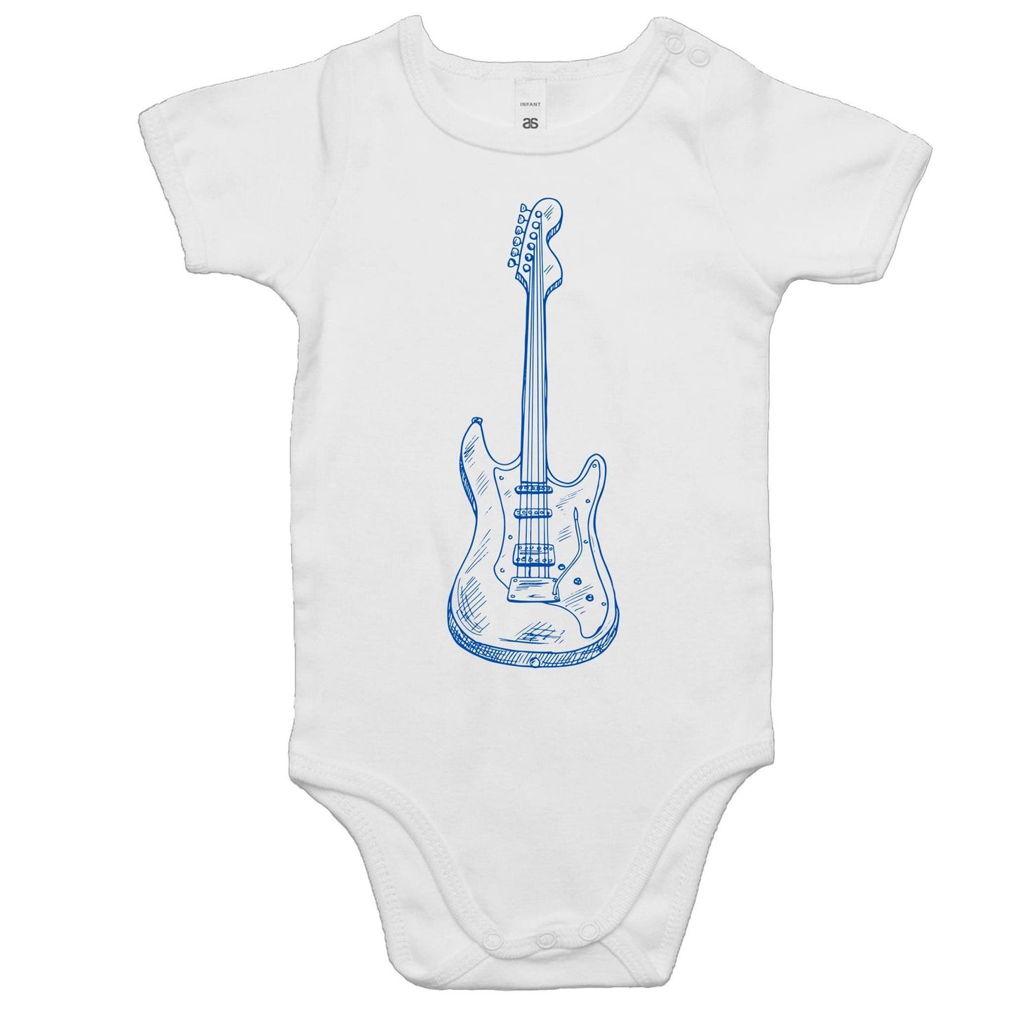 Guitar - Baby Bodysuit White Baby Bodysuit kids Music