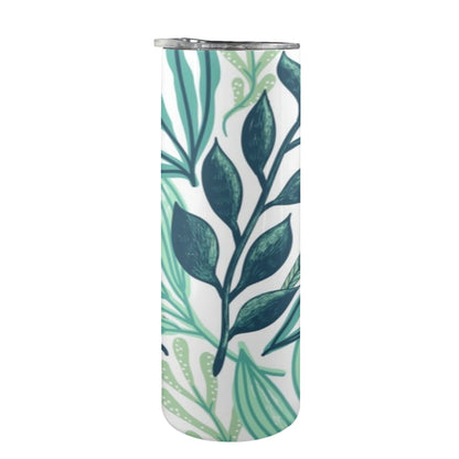 Green Foliage - 20oz Tall Skinny Tumbler with Lid and Straw 20oz Tall Skinny Tumbler with Lid and Straw Printed Offshore