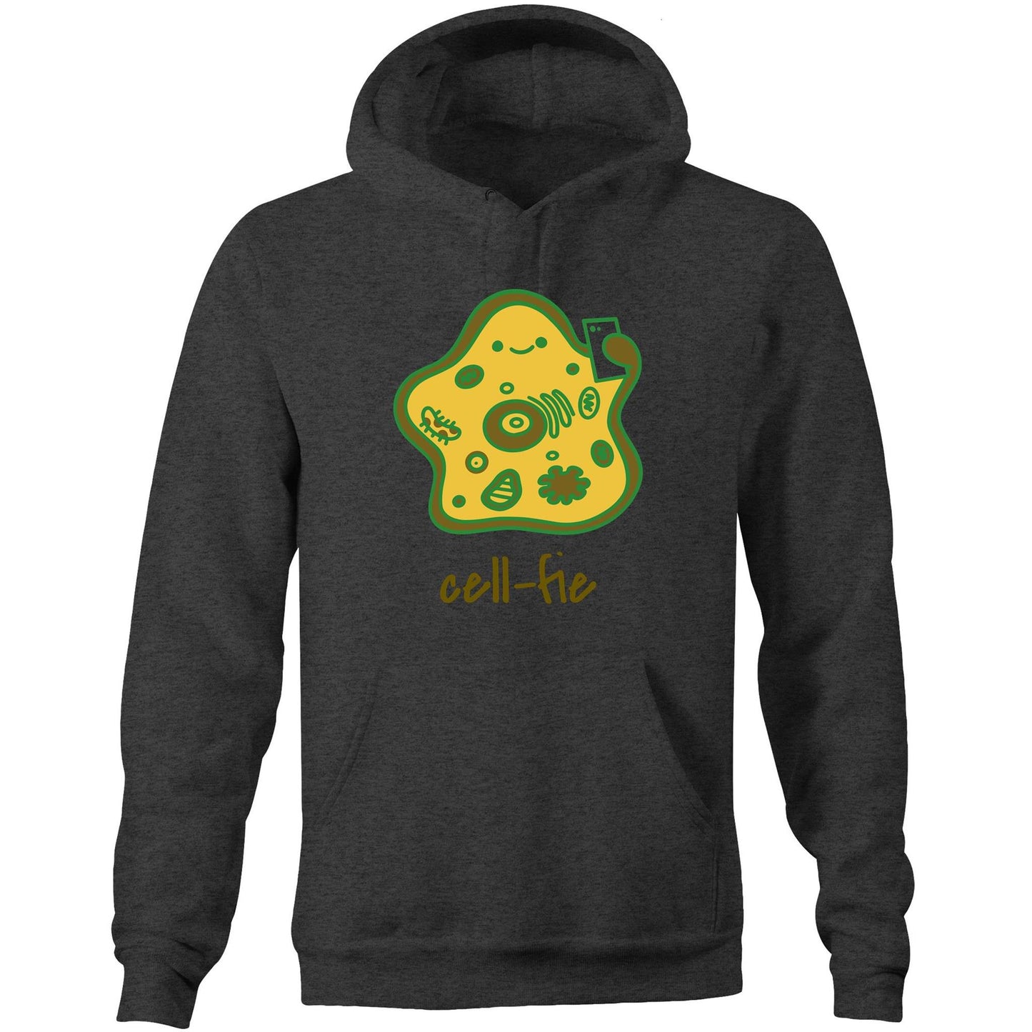 Cell-fie - Pocket Hoodie Sweatshirt Asphalt Marle Hoodie Science