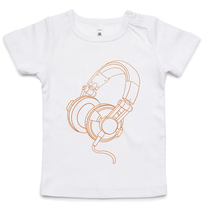 Headphones - Baby T-shirt White Baby T-shirt kids Music