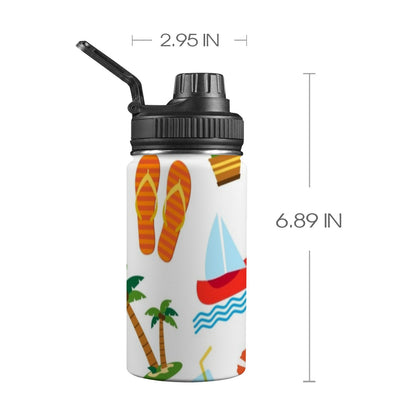 Beach Time - Kids Water Bottle with Chug Lid (12 oz) Kids Water Bottle with Chug Lid