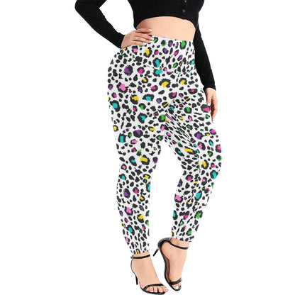 Animal Print In Colour - Women's Extra Plus Size High Waist Leggings Women's Extra Plus Size High Waist Leggings animal Printed Offshore