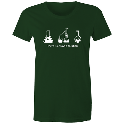 There Is Always A Solution - Women's T-shirt Forest Green Womens T-shirt Science Womens