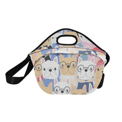 Dog Crowd - Neoprene Lunch Bag/Large Neoprene Lunch Bag/Large animal Printed Offshore