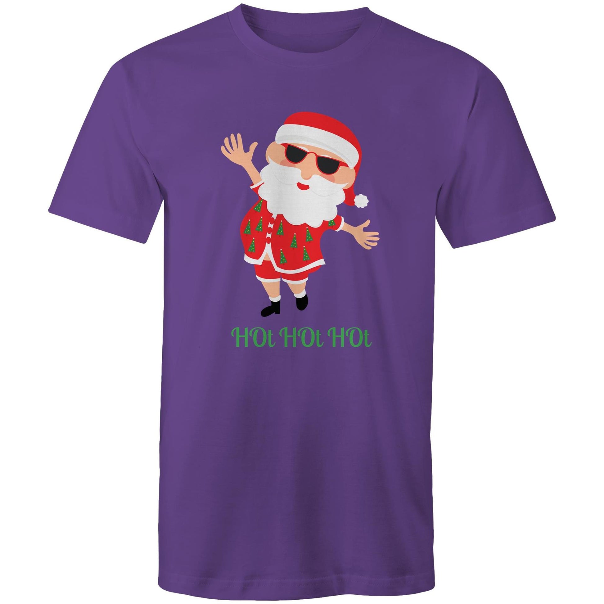 HOt HOt HOt - Mens T-Shirt Purple Christmas Mens T-shirt Merry Christmas