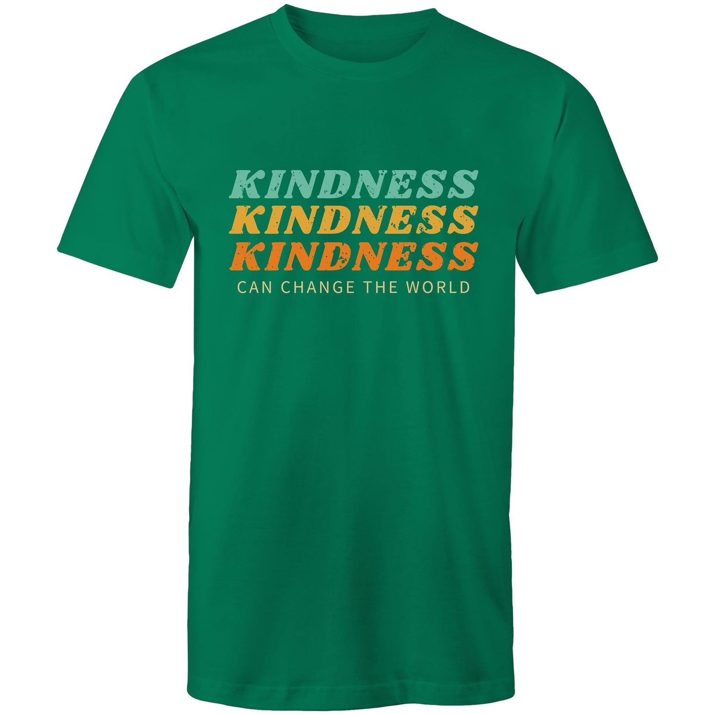 Kindness Can Change The World - Mens T-Shirt Kelly Green Mens T-shirt Mens Retro