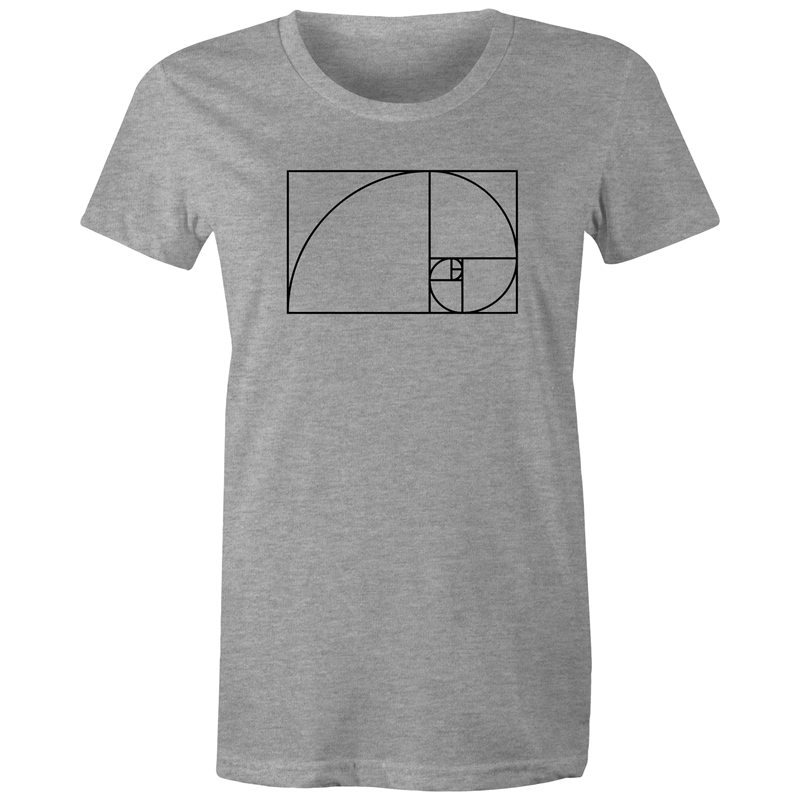 Fibonacci - Women's T-shirt Grey Marle Womens T-shirt Maths Science Womens