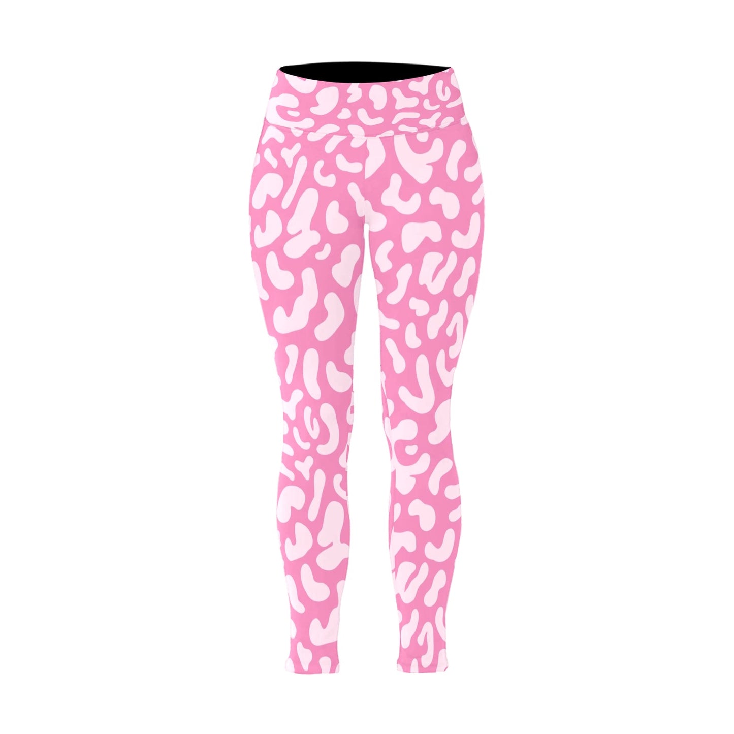 Pink Leopard - Women's Plus Size High Waist Leggings Women's Plus Size High Waist Leggings animal