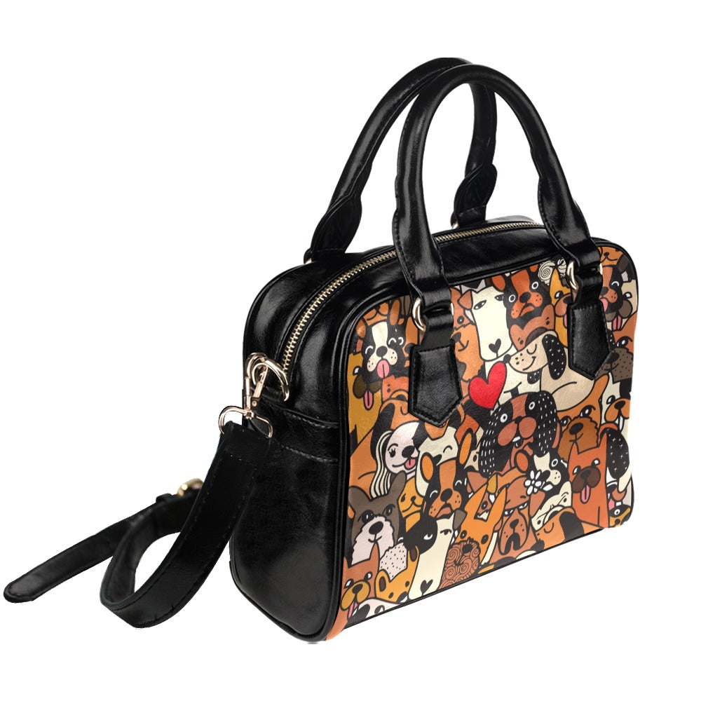 Dog Crowd 2 - Shoulder Handbag Shoulder Handbag animal