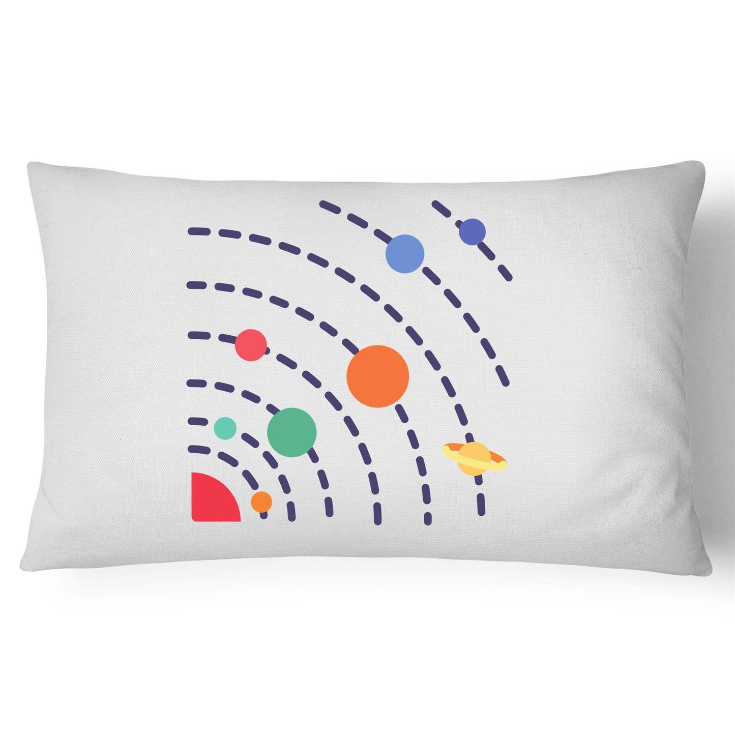 Solar System - 100% Cotton Pillow Case White One-Size Pillow Case kids Sci Fi Science Space