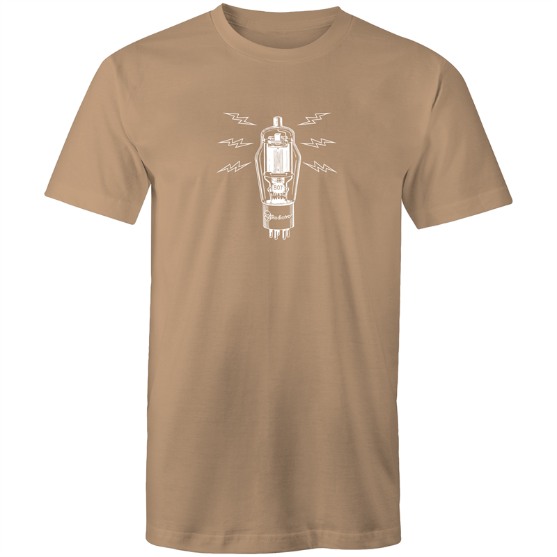 Vintage Tube Valve - Mens T-Shirt Tan Mens T-shirt Mens Music Retro