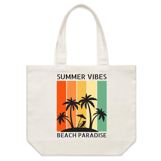 Beach Paradise - Shoulder Canvas Tote Bag Default Title Shoulder Tote Bag