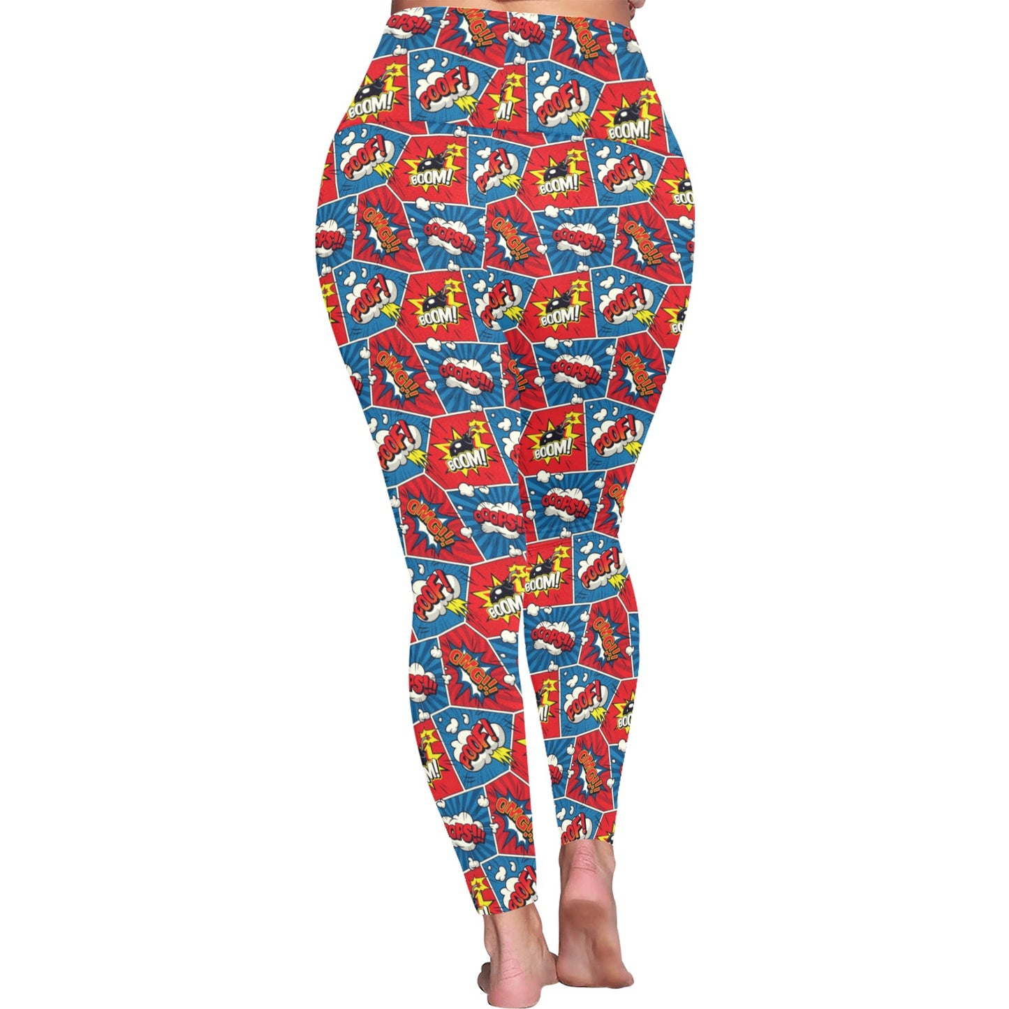 Comic Book - Women's Plus Size High Waist Leggings Women's Plus Size High Waist Leggings comic