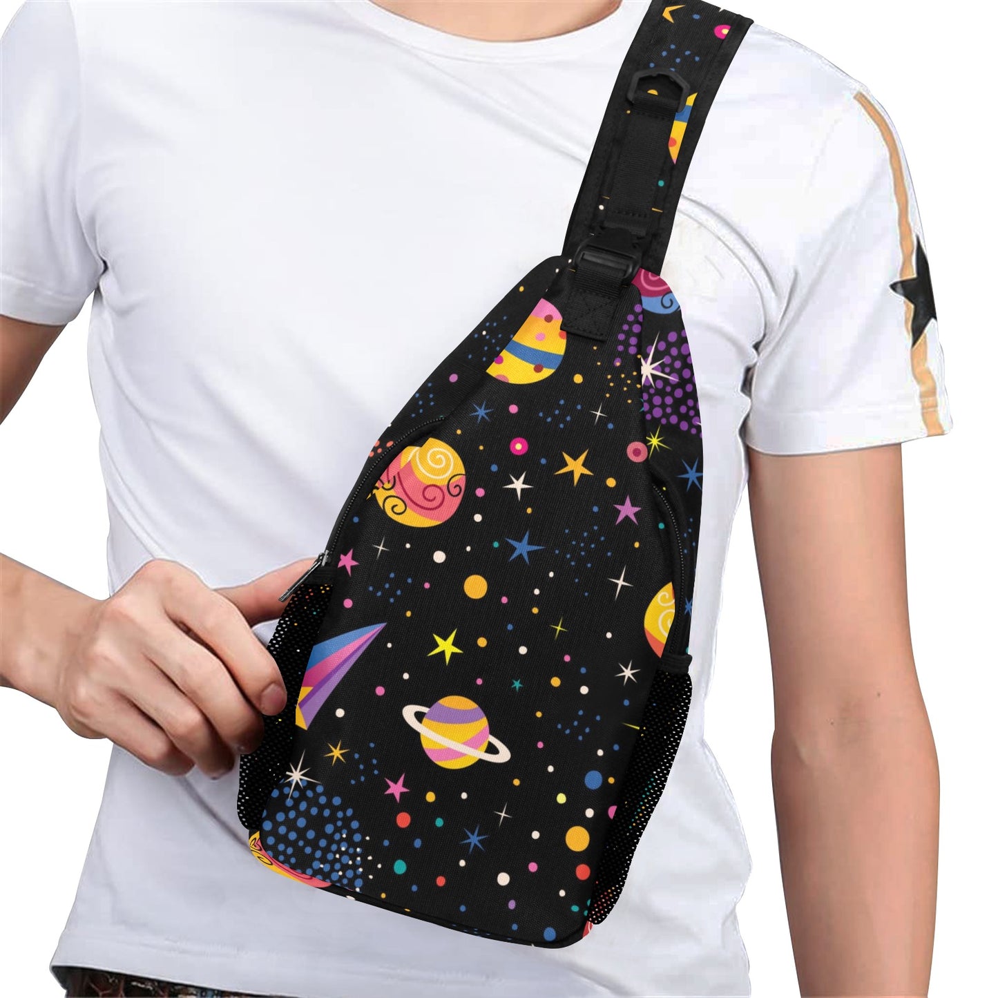 Colourful Space - Cross-Body Chest Bag Cross-Body Chest Bag Printed Offshore