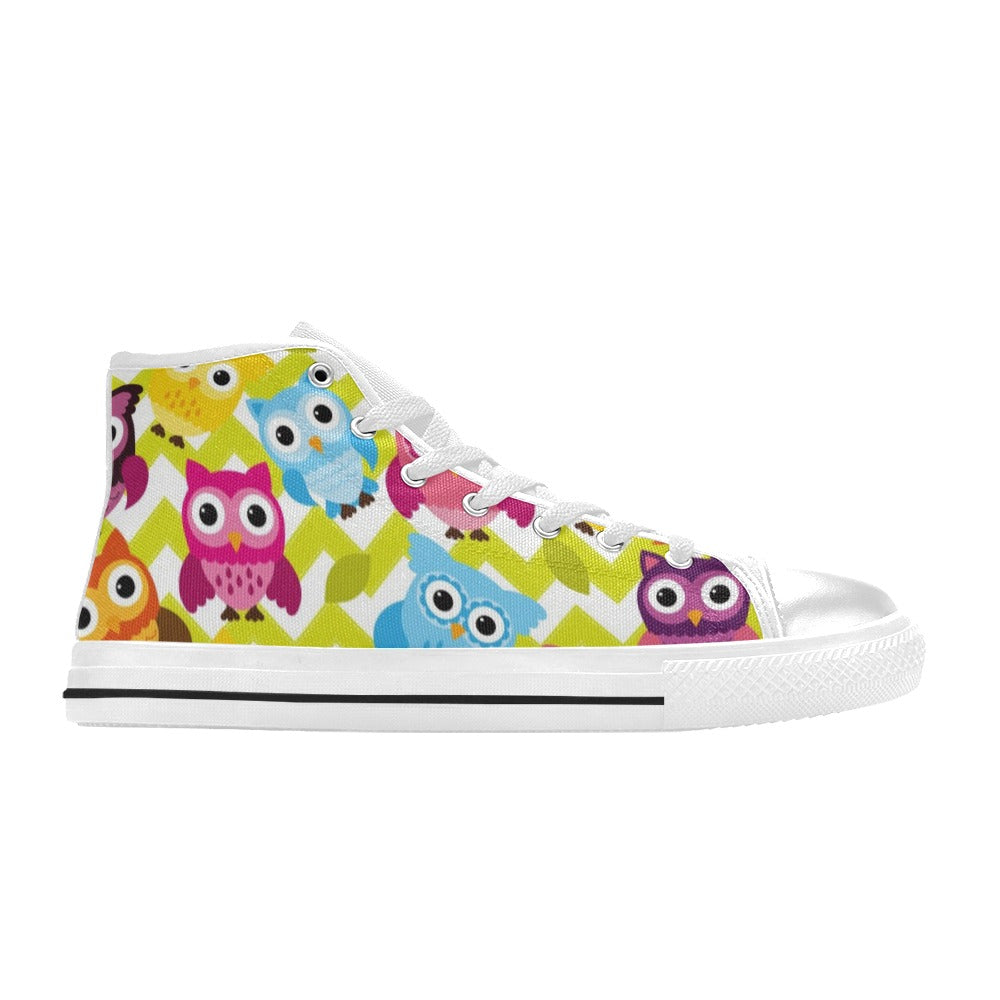 Owls - High Top Canvas Shoes for Kids Kids High Top Canvas Shoes