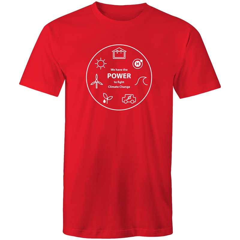 We Have The Power - Mens T-Shirt Red Mens T-shirt Environment Mens Science