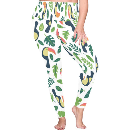 Toucans - Women's Plus Size High Waist Leggings Women's Plus Size High Waist Leggings animal