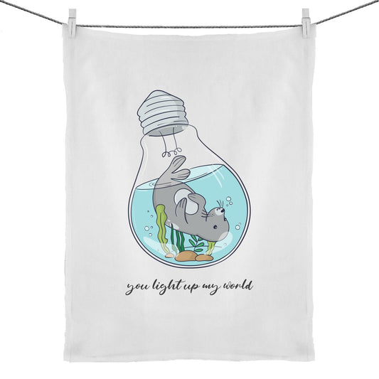 You Light Up My World - 50% Linen 50% Cotton Tea Towel Default Title Tea Towel