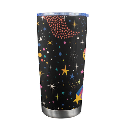 Colourful Space - 20oz Travel Mug with Clear Lid Clear Lid Travel Mug