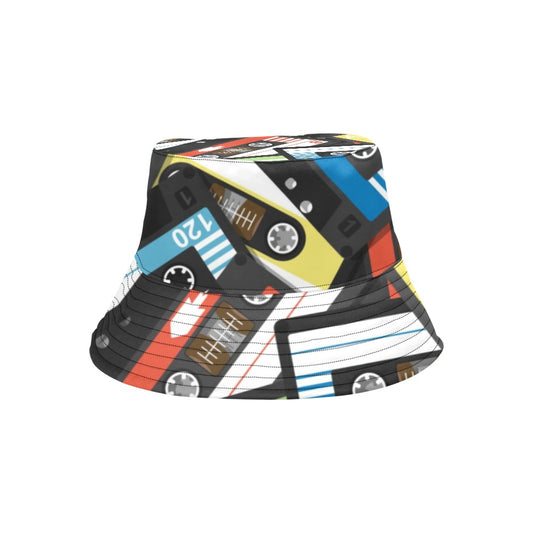 Cassette Tapes - Bucket Hat for Men All Over Print Bucket Hat for Men Music Printed Offshore Retro