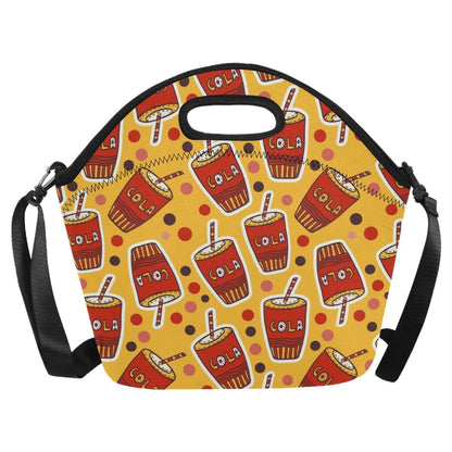 Cola - Neoprene Lunch Bag/Large Neoprene Lunch Bag/Large Food Printed Offshore