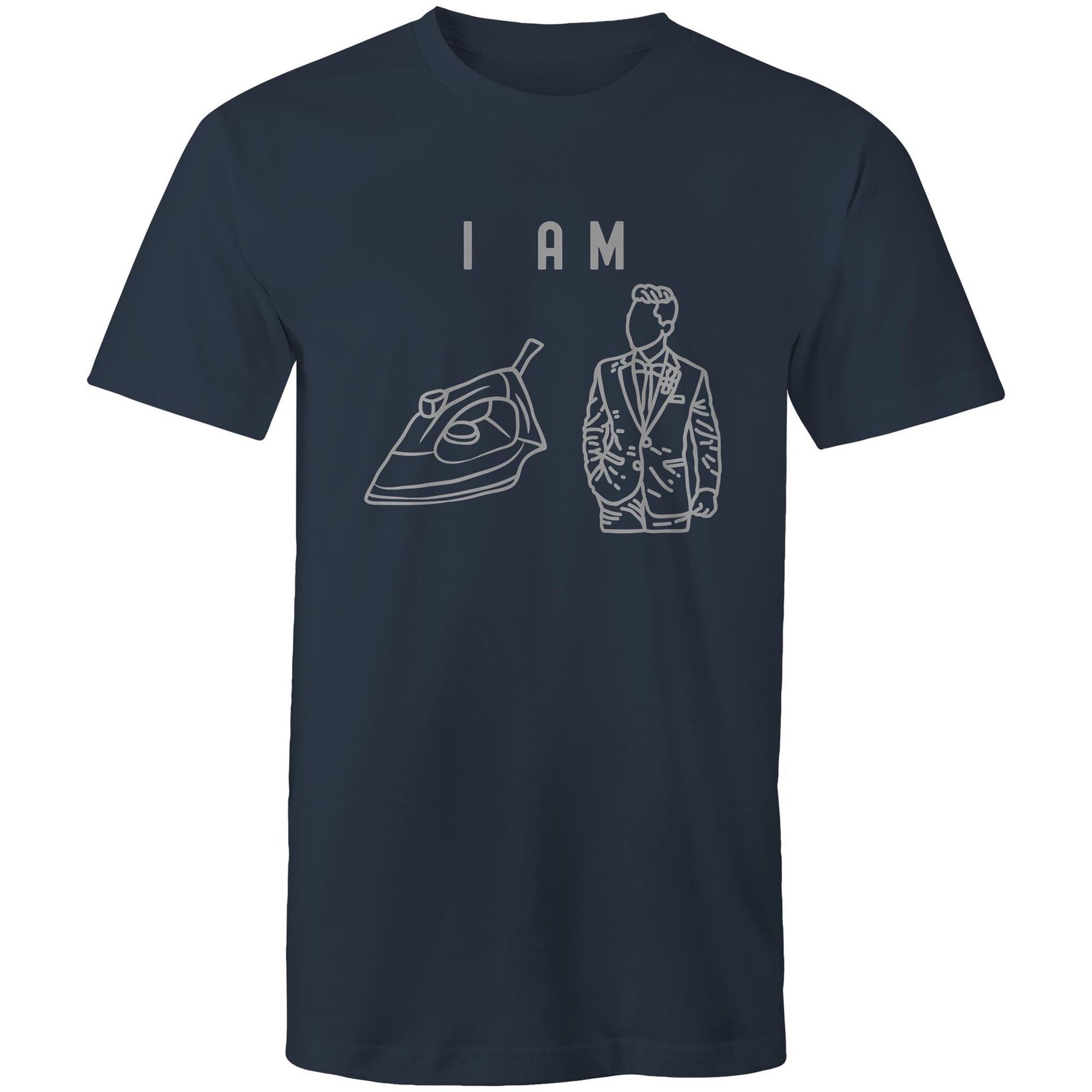 I Am Ironing Man - Mens T-Shirt Navy Mens T-shirt comic Funny