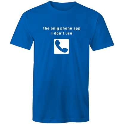 Phone App - Mens T-Shirt Bright Royal Mens T-shirt Funny Mens