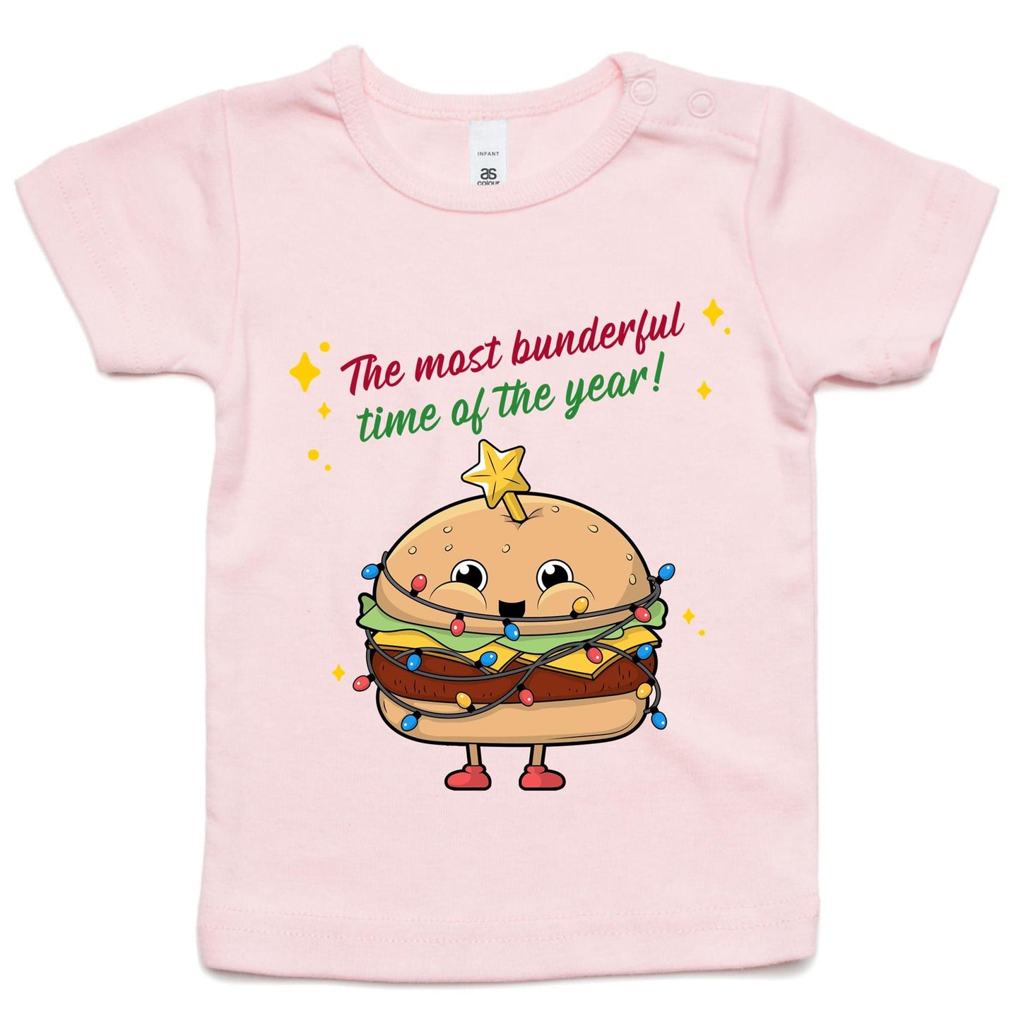 The Most Bunderful Time Of The Year - Baby T-shirt Pink Christmas Baby T-shirt Merry Christmas