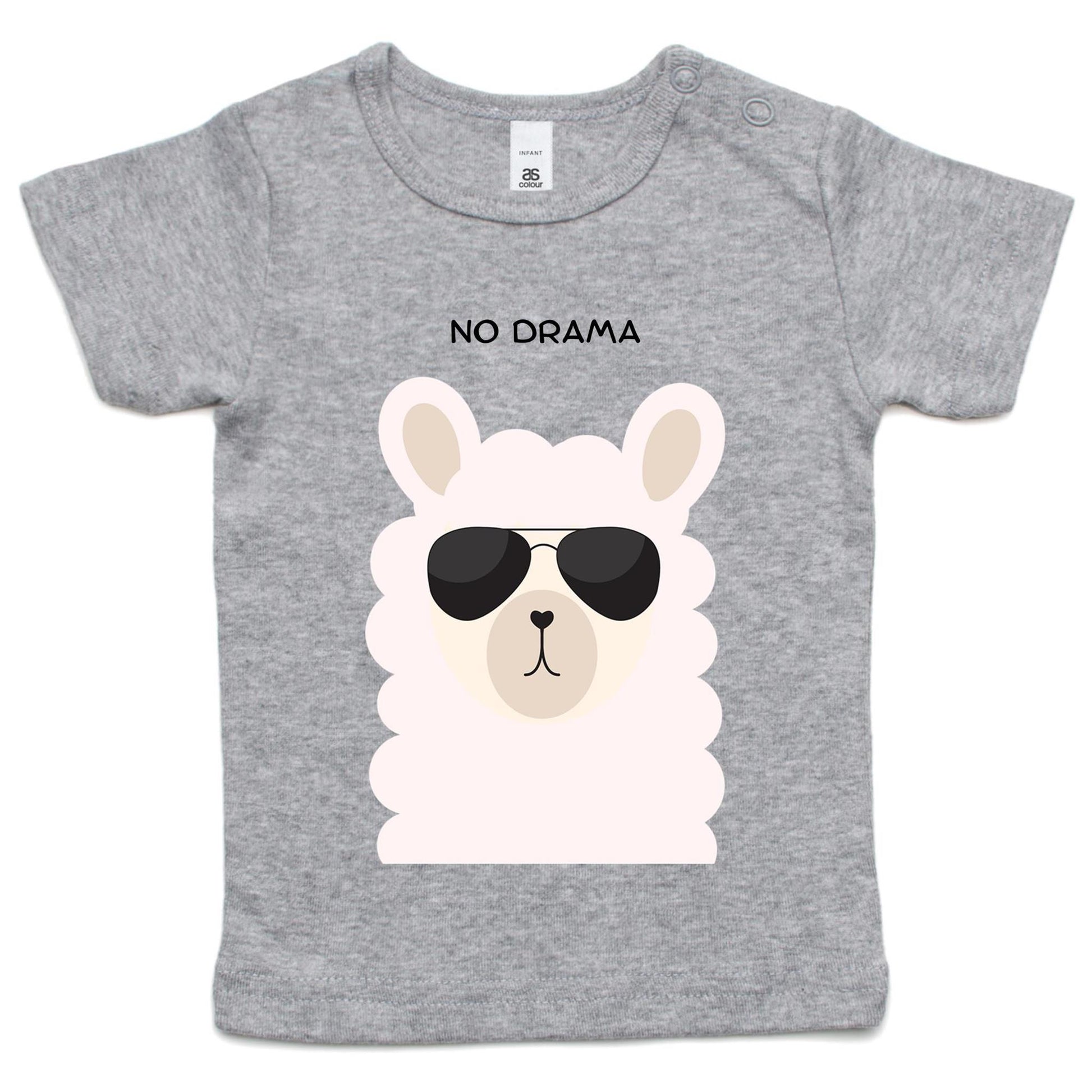 No Drama - Baby T-shirt Grey Marle Baby T-shirt animal