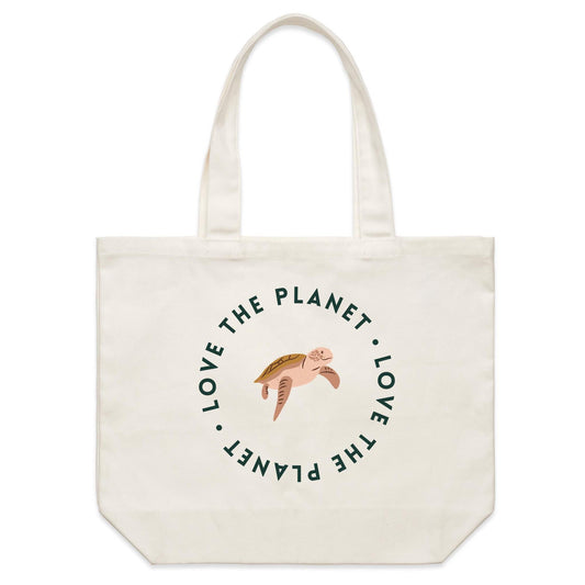 Love The Planet - Shoulder Canvas Tote Bag Default Title Shoulder Tote Bag
