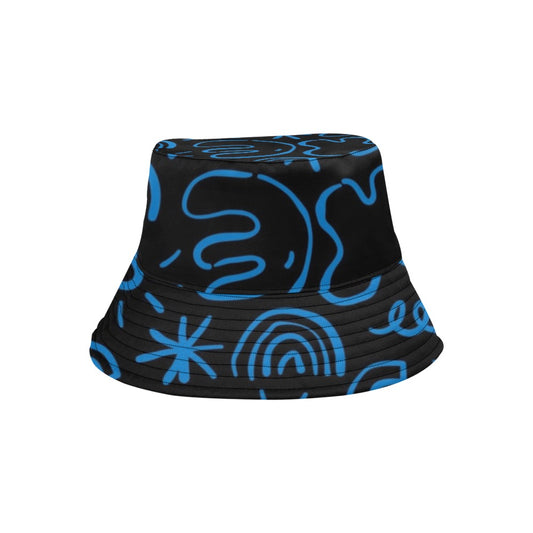 Blue Squiggle - Bucket Hat for Men All Over Print Bucket Hat for Men Printed Offshore