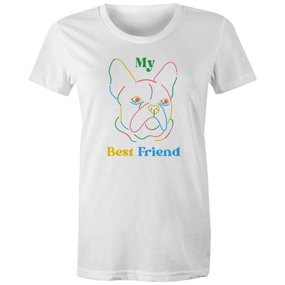 My Best Friend, Dog - Womens T-shirt White Womens T-shirt animal